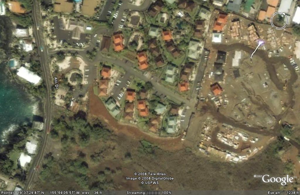 google earth view of resort